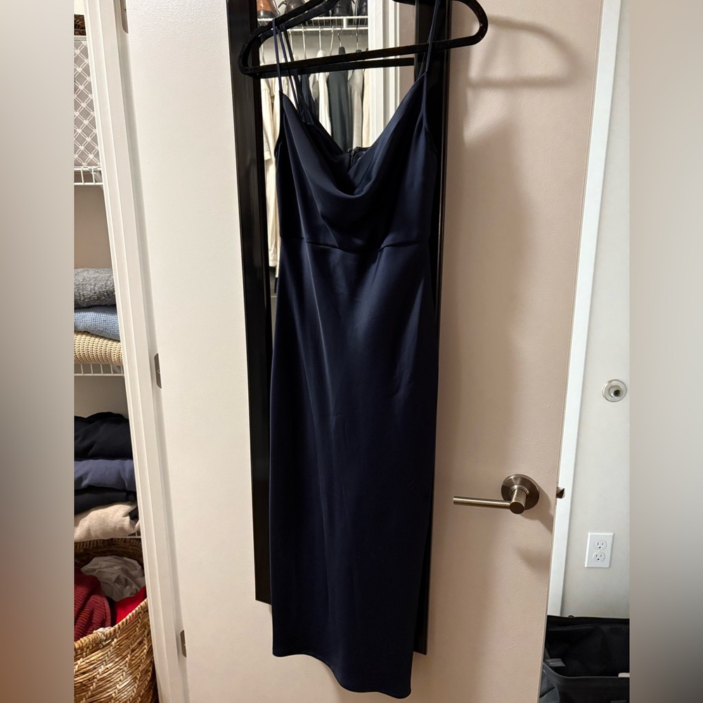 Chic Midnight Blue Slip Dress